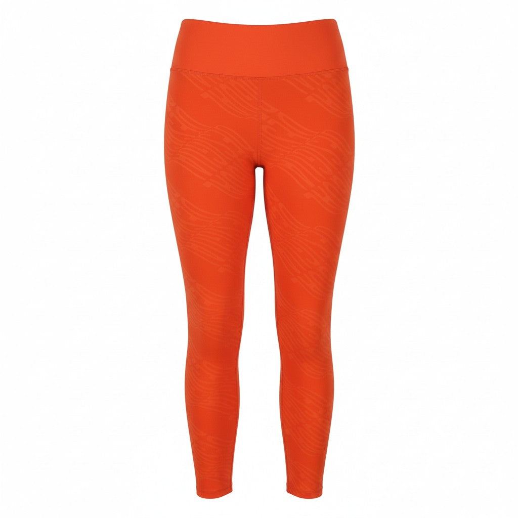 Desigual Lemon Women Leggings con motivo corto elasticizzato alla caviglia con motivo arancione
