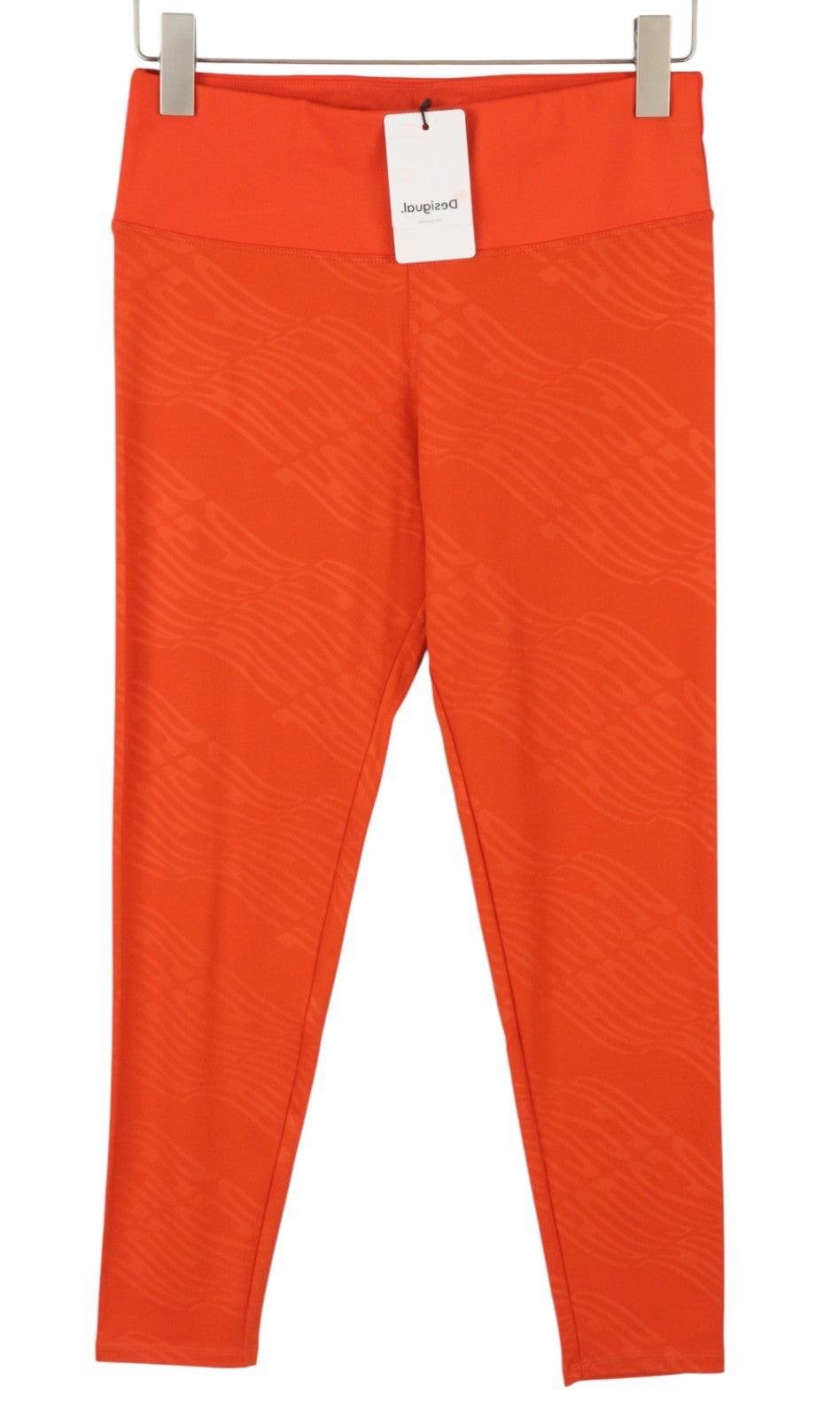 Desigual Lemon Women Leggings con motivo corto elasticizzato alla caviglia con motivo arancione