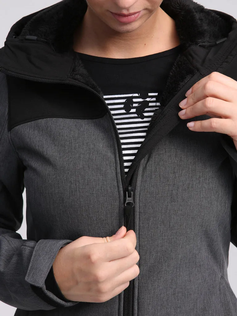 Damen Softshelljacke Loap Luka Schwarz