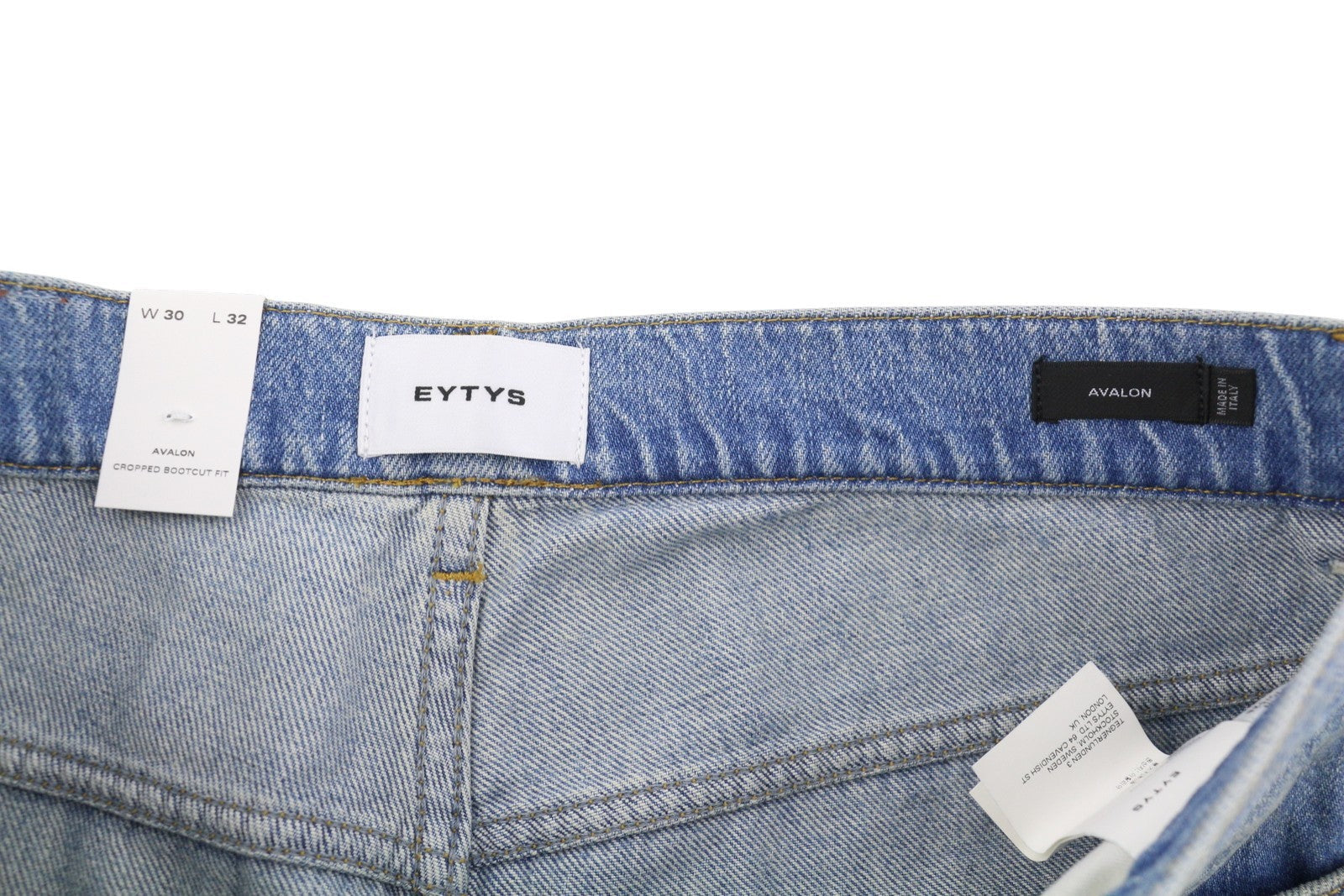 Eytys Avalon Torn Indigo Cropped Bootcut Dámské Jeansmen Unisex Rrp370