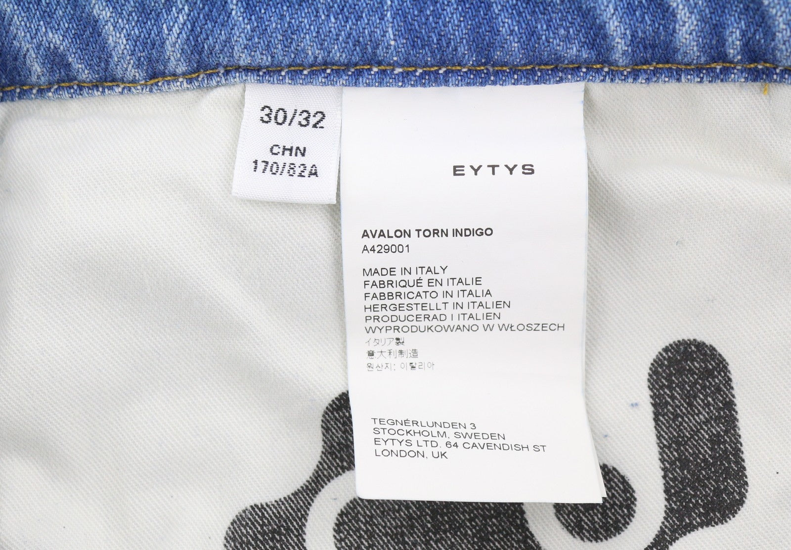 Eytys Avalon Torn Indigo Cropped Bootcut Dámské Jeansmen Unisex Rrp370