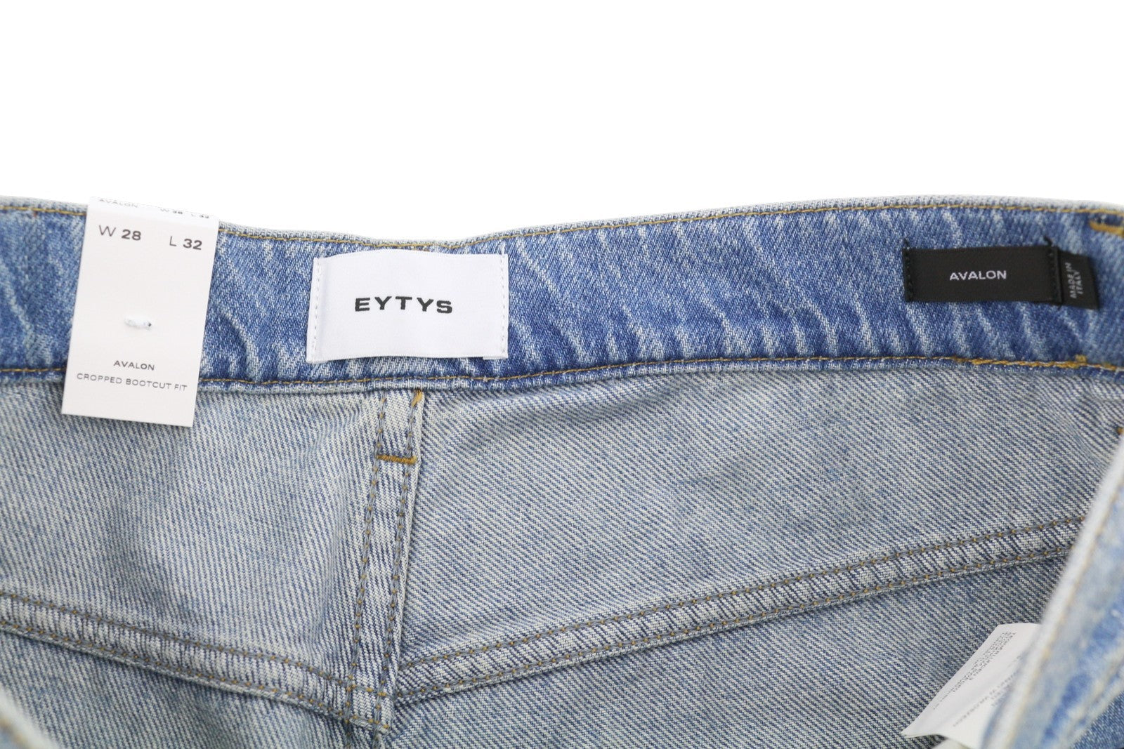Eytys Avalon Torn Indigo Cropped Bootcut Dámské Jeansmen Unisex Rrp370