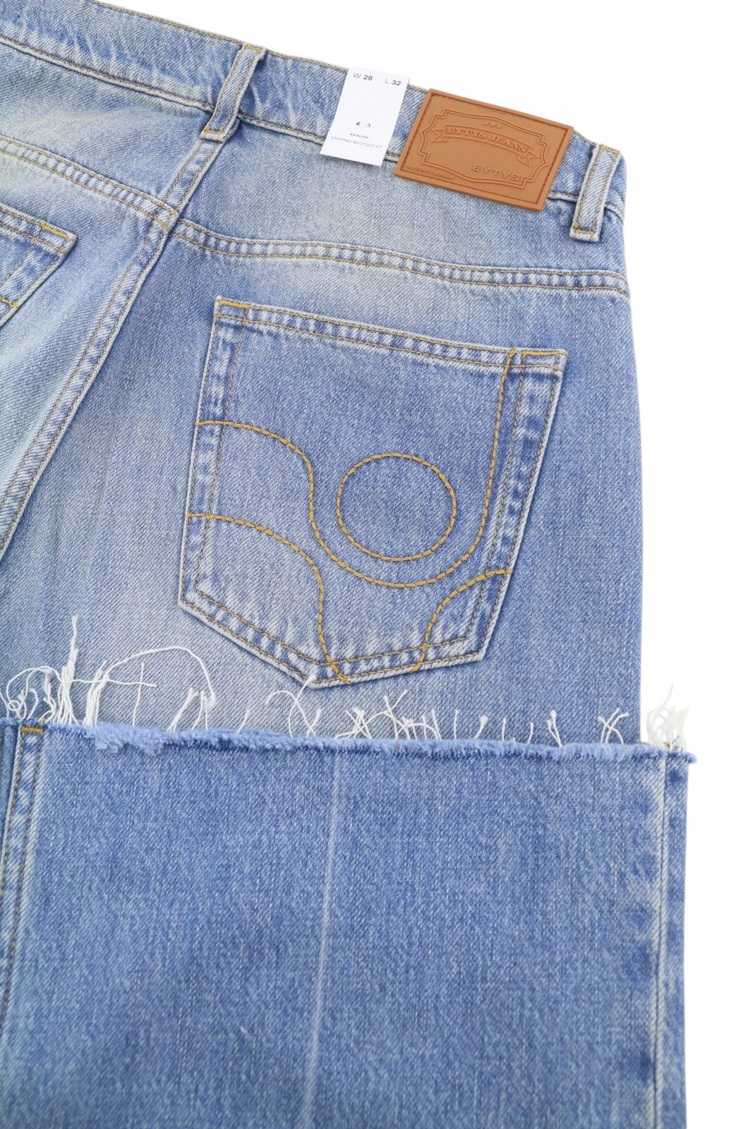 Eytys Avalon Torn Indigo Cropped Bootcut Dámské Jeansmen Unisex Rrp370