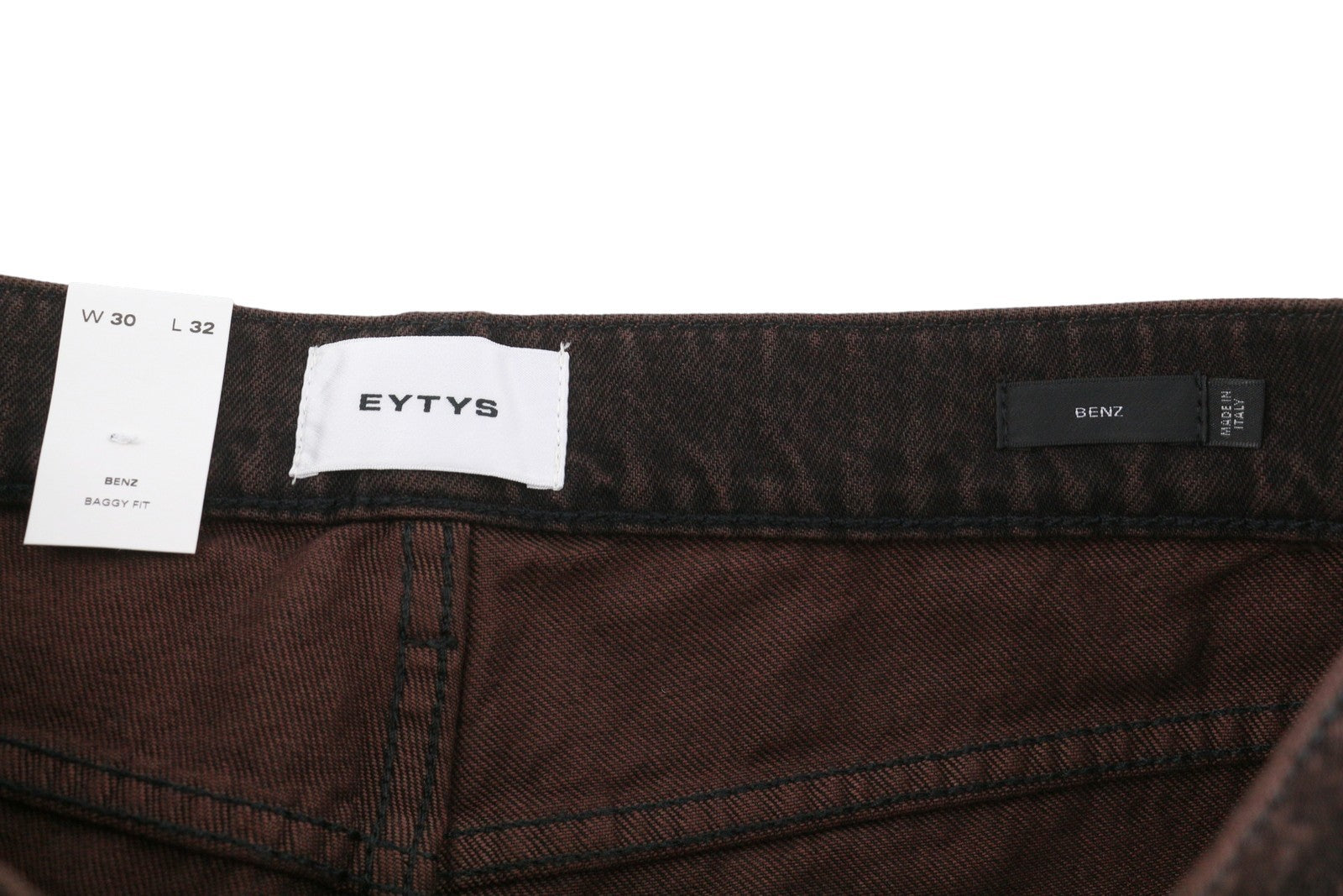 Eytys Benz Sepia Baggy Fit Dámské Džínové hnědé Vybledlé Muži Unisex Rrp370
