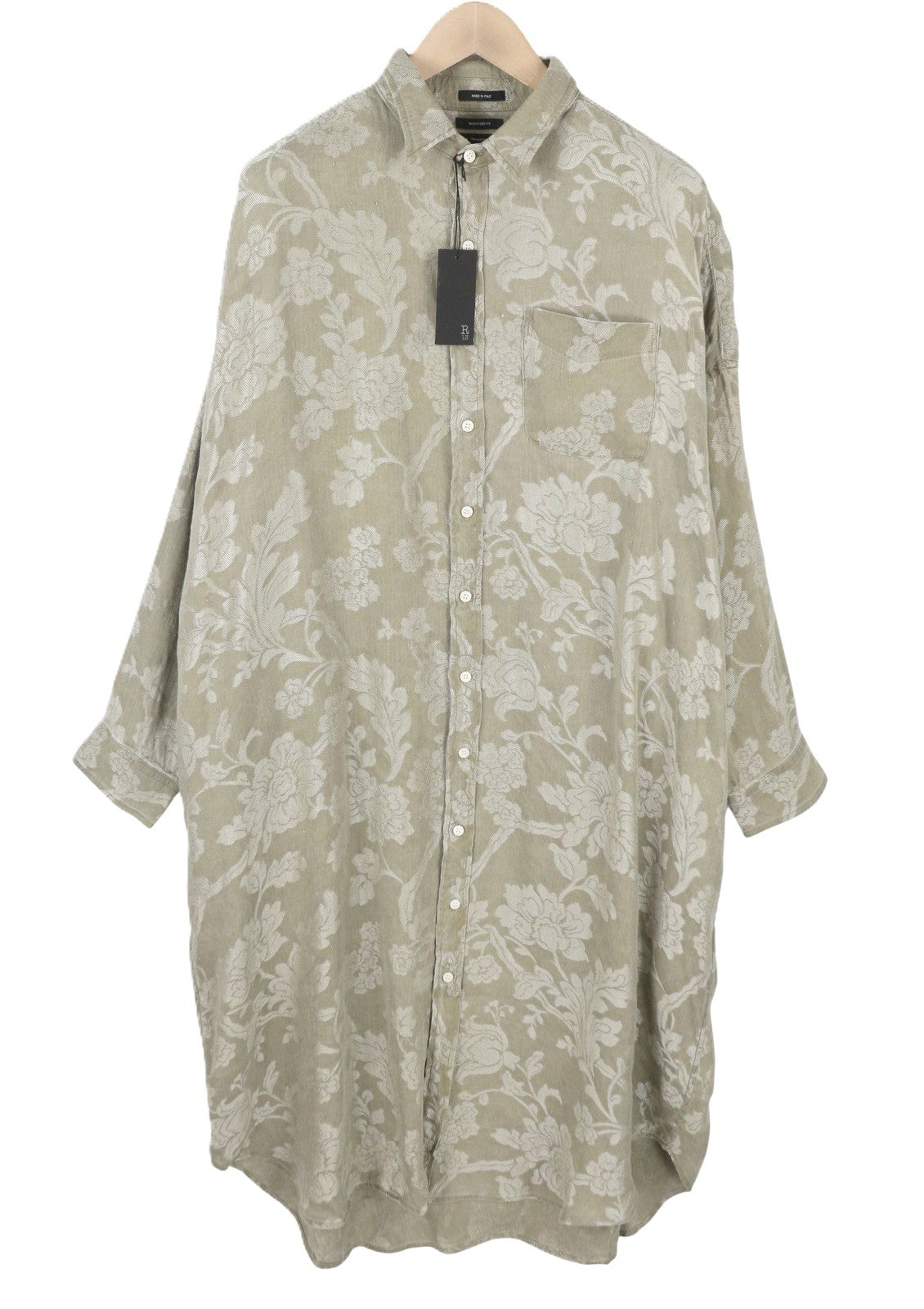 R13 Jumbo Shirtdress Women Dressolive Floral Linen Blend Rrp1295 Ps26