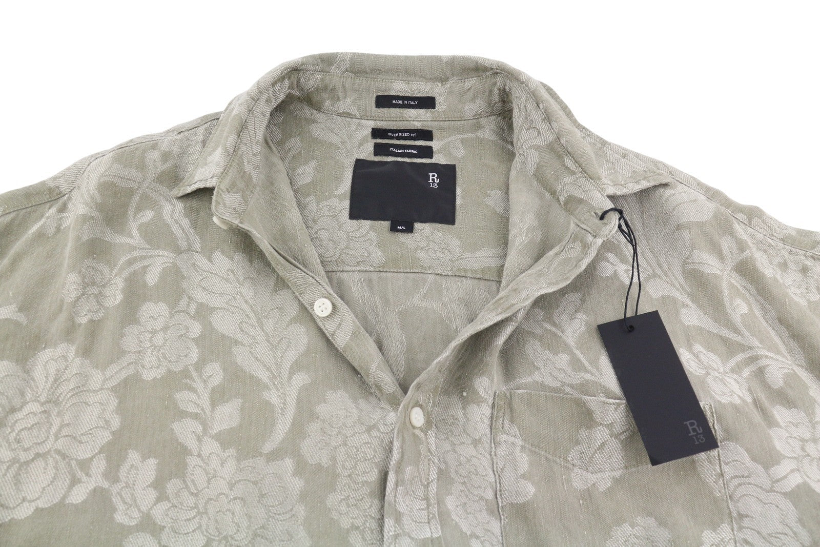 R13 Jumbo Shirtdress Women Dressolive Floral Linen Blend Rrp1295 Ps26