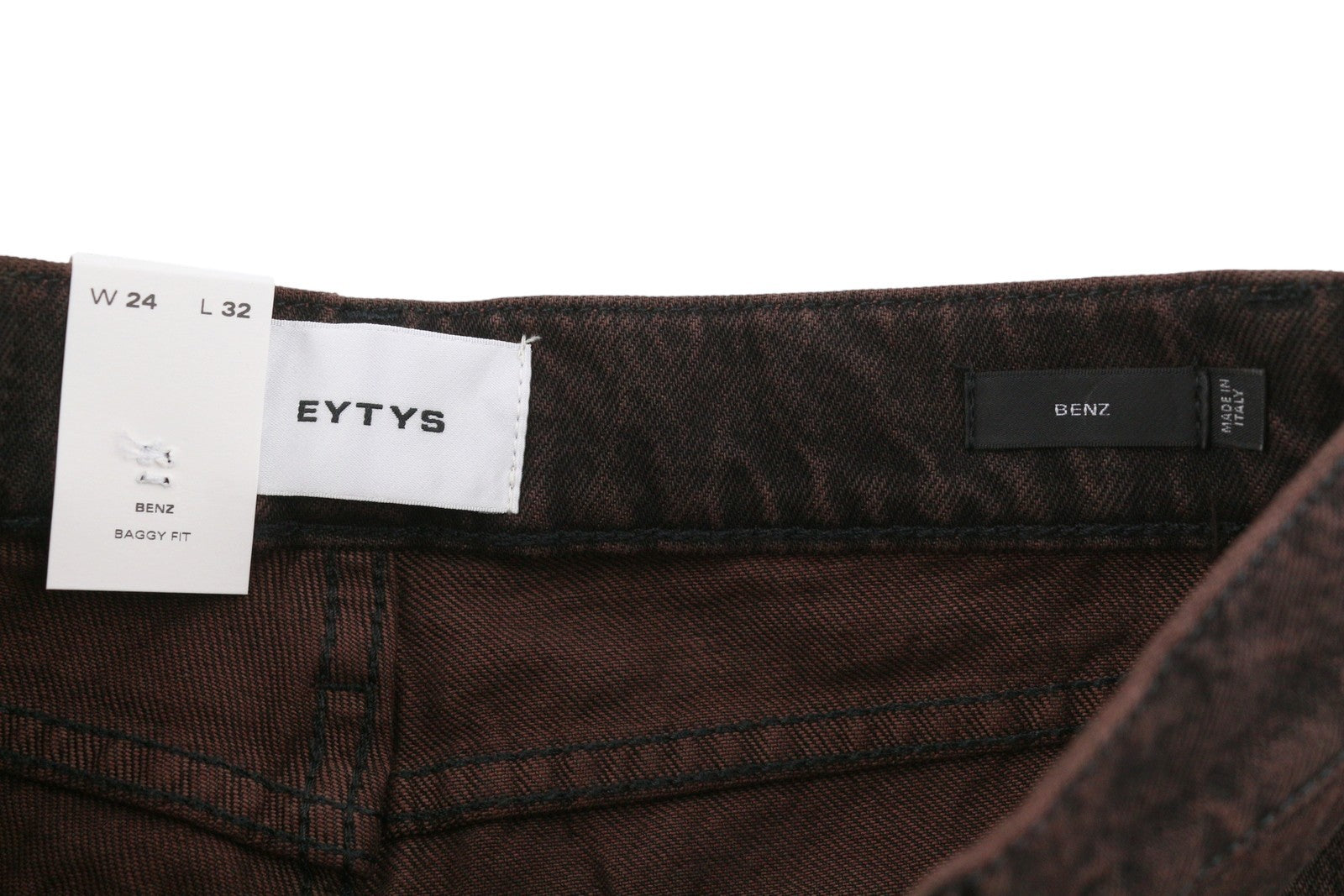 Eytys Benz Sepia Baggy Fit Women Džínové hnědé vybledlé vysoký pas Rrp370