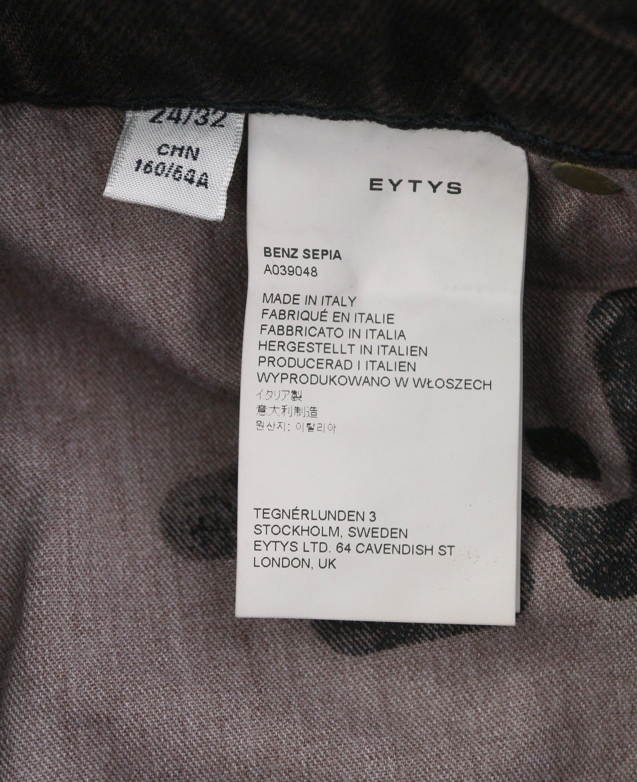 Eytys Benz Sepia Baggy Fit Women Džínové hnědé vybledlé vysoký pas Rrp370