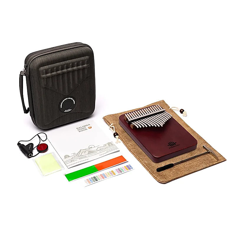Hluru Kalimba 17 Keys Purpleheart Cmajor - 18x12x2cm
