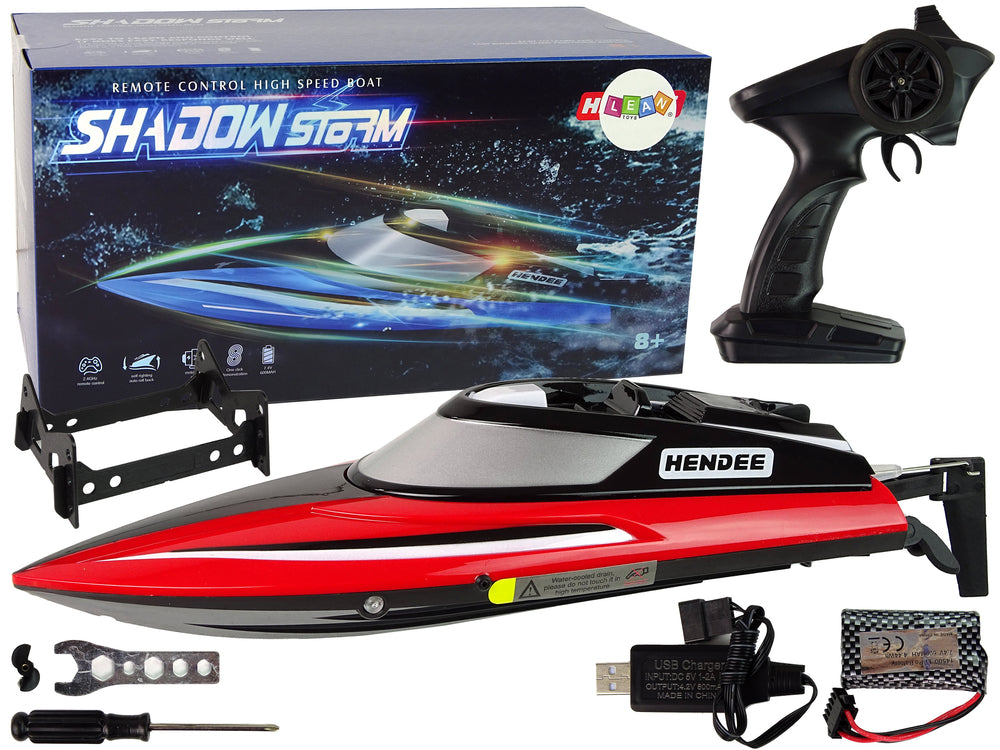 R/c Remote Controlled Motorboat 2.4g Red 20-25 Km/h