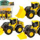 Set Of Construction Vehicles 3 Yellow Models