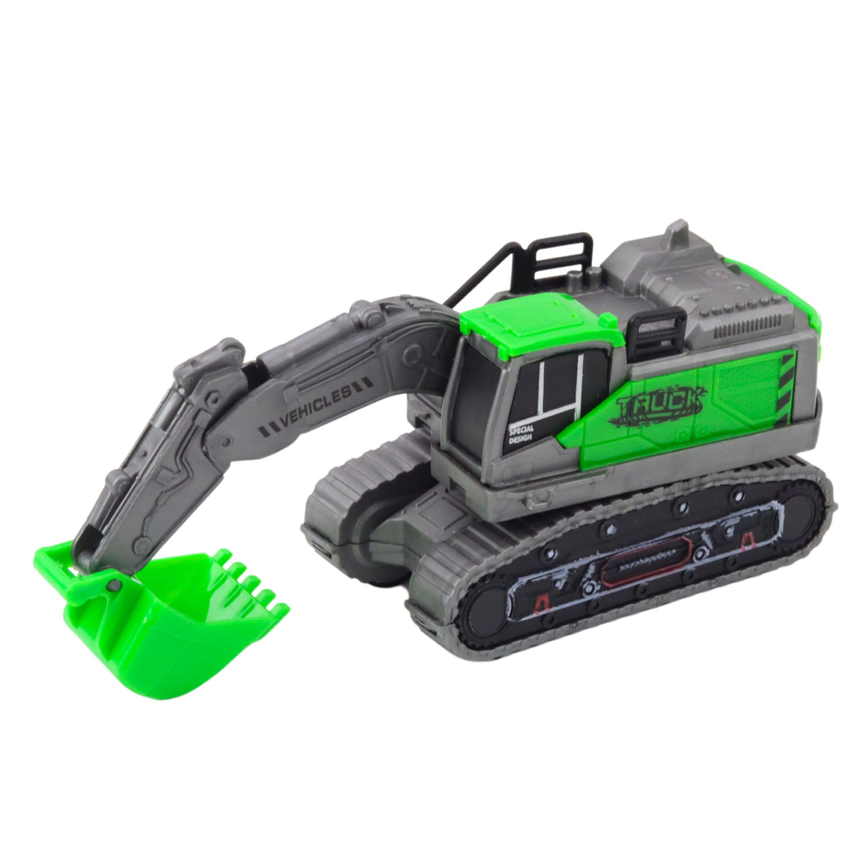 Construction Vehicle Excavator Loader Bulldozer Green Drive Mix