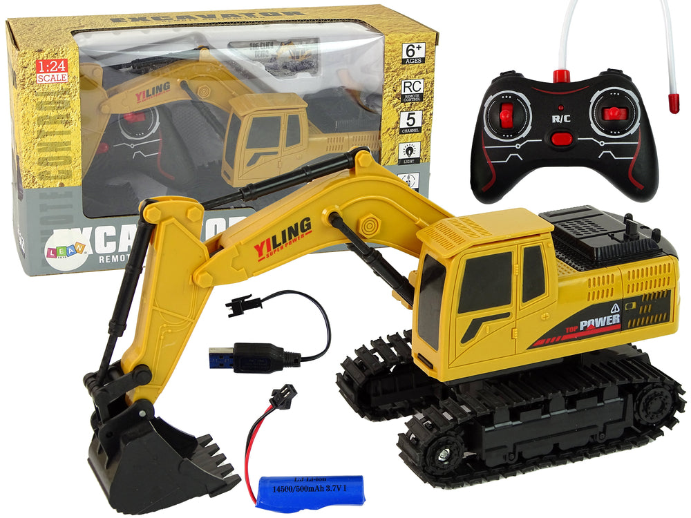 Vozidlo rýpadlo R/c 1:24 žltá