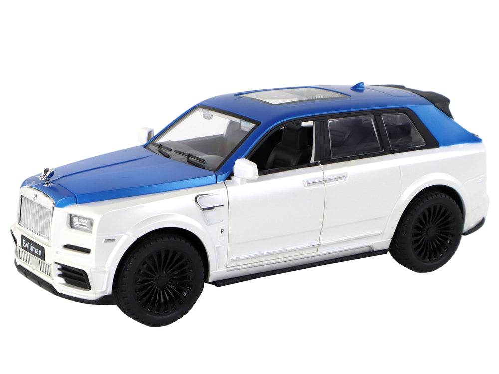Car R/c 1:20 White And Blue Remote Controlled