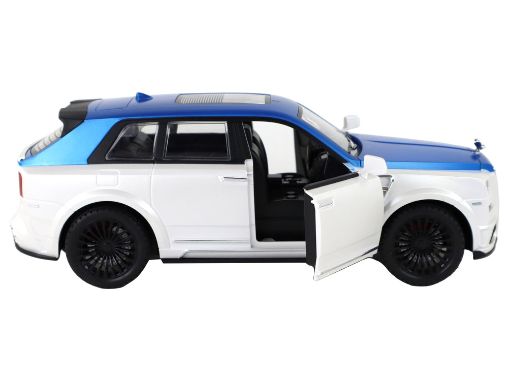 Car R/c 1:20 White And Blue Remote Controlled