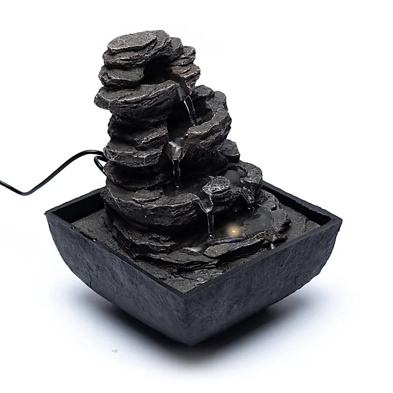 Rock Water Fountain M - 13.3x13.3x18cm