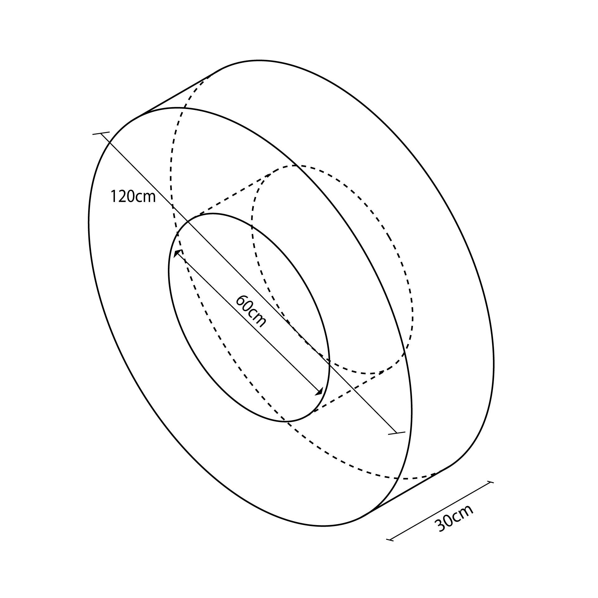 Figure Donut 120x60x30cm Multicolor