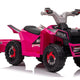 Xmx630t Pink Battery Quad Bike With Trailer