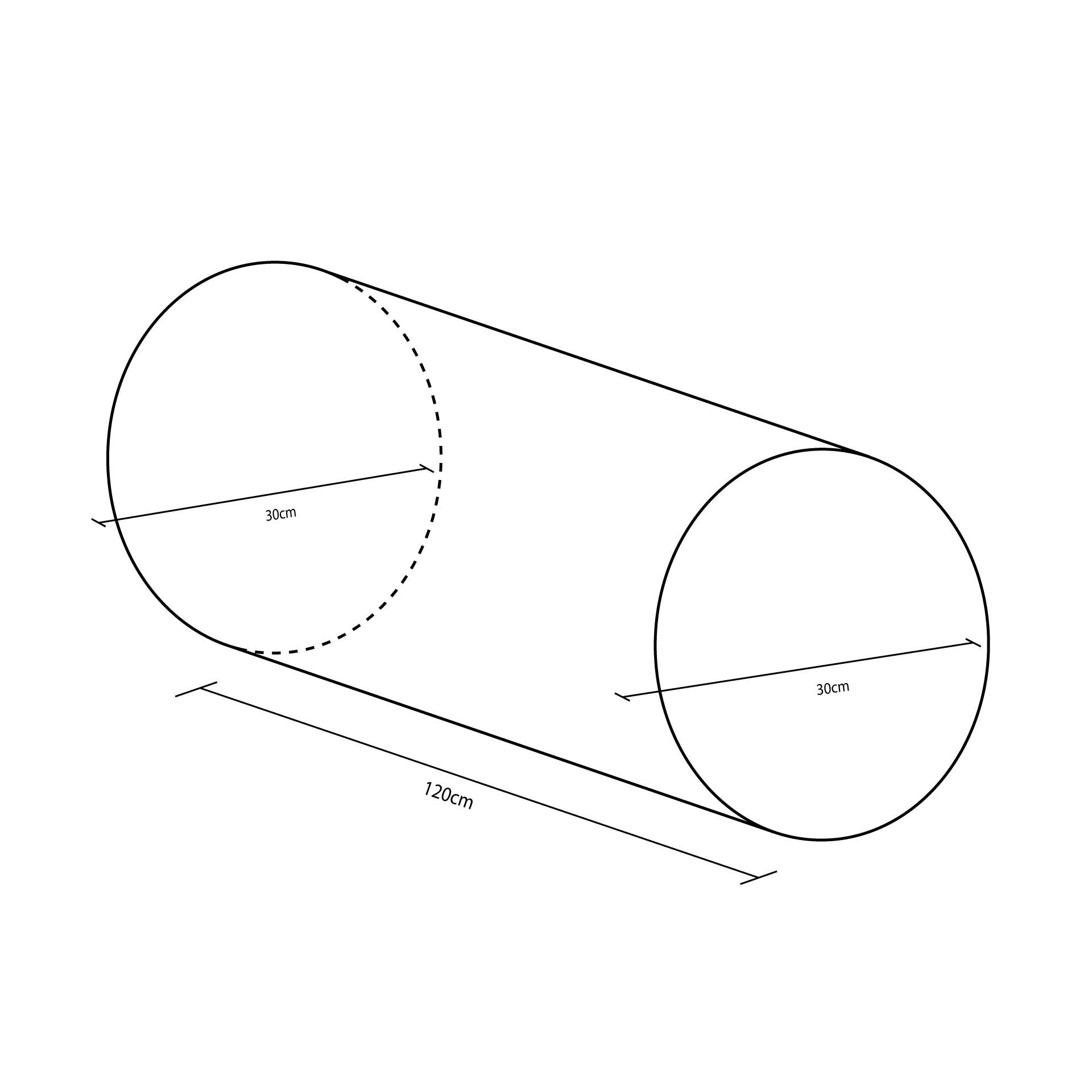 Figure Cylinder 120 Long X 30 Cm Ø Azul/Verde