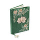Zápisník Velvet Green With Lotus - 20x15 cm