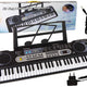 Keyboard With Microphone Musical Instrument For Children Black