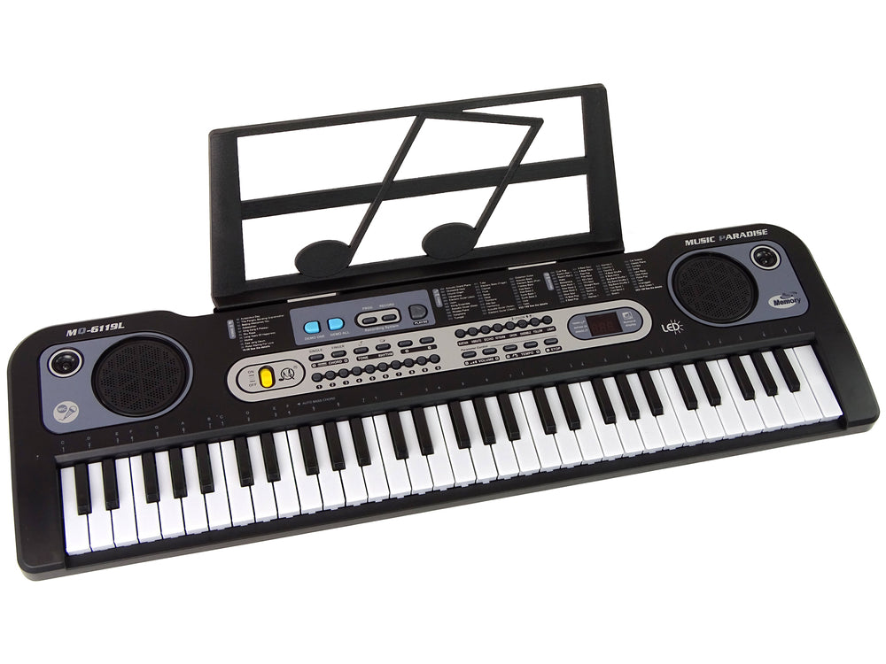 Keyboard With Microphone Musical Instrument For Children Black