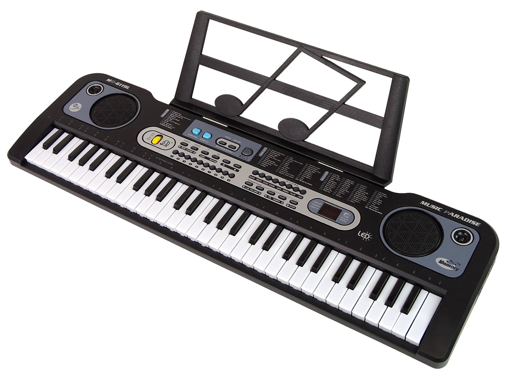 Keyboard With Microphone Musical Instrument For Children Black