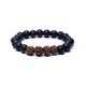 Armband Rudraksha / Schwarzer Onyx – Packung mit 2 Stück – 10 mm