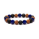 Armbånd Lava Stone / Rudraksha / Sodalite --pakke med 2 stk - 10 mm