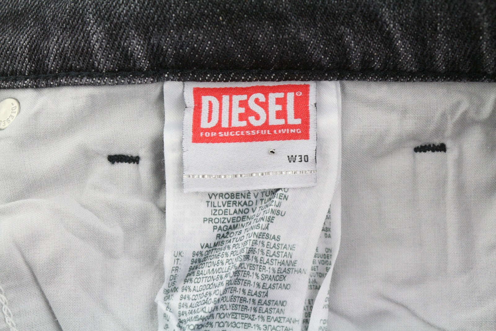 Diesel 2023 D-finitive 09f84 Men Jeansgrey Faded Regular Tapered Leg