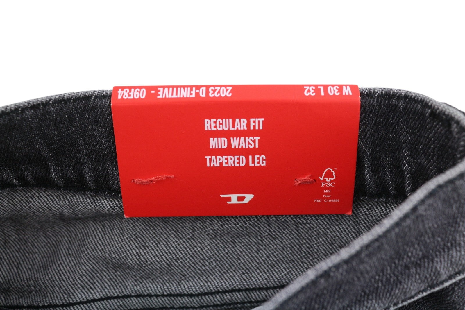 Diesel 2023 D-finitive 09f84 Men Jeansgrey Faded Regular Tapered Leg