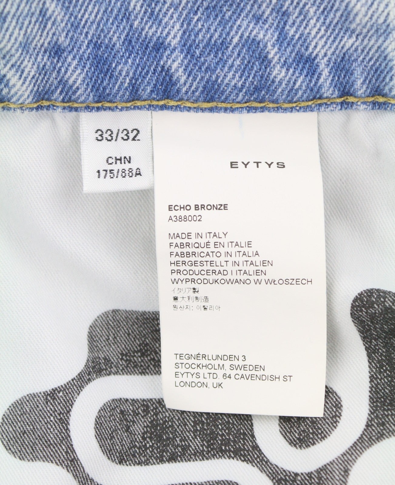 Eytys Echo Bronze Ultra Baggy Women Jeansaged Look Muži Unisex Rrp370