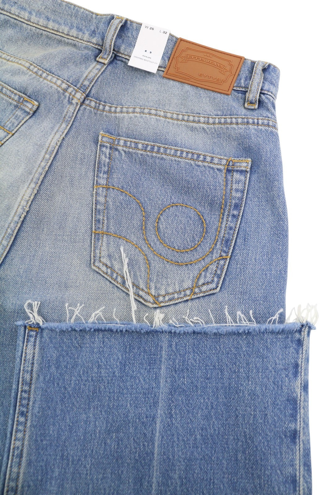 Eytys Avalon Torn Indigo Cropped Bootcut Fit Women Jeansblue Rrp370