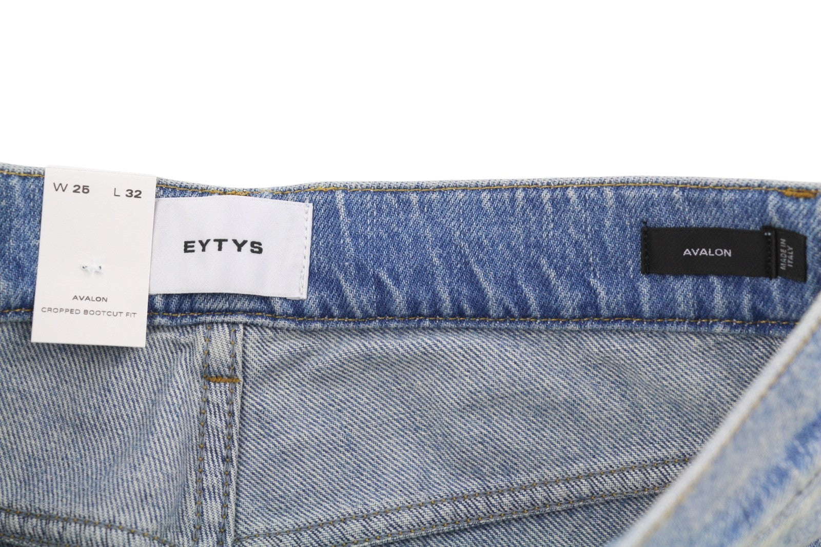 Eytys Avalon Torn Indigo Cropped Bootcut Fit Women Jeansblue Rrp370