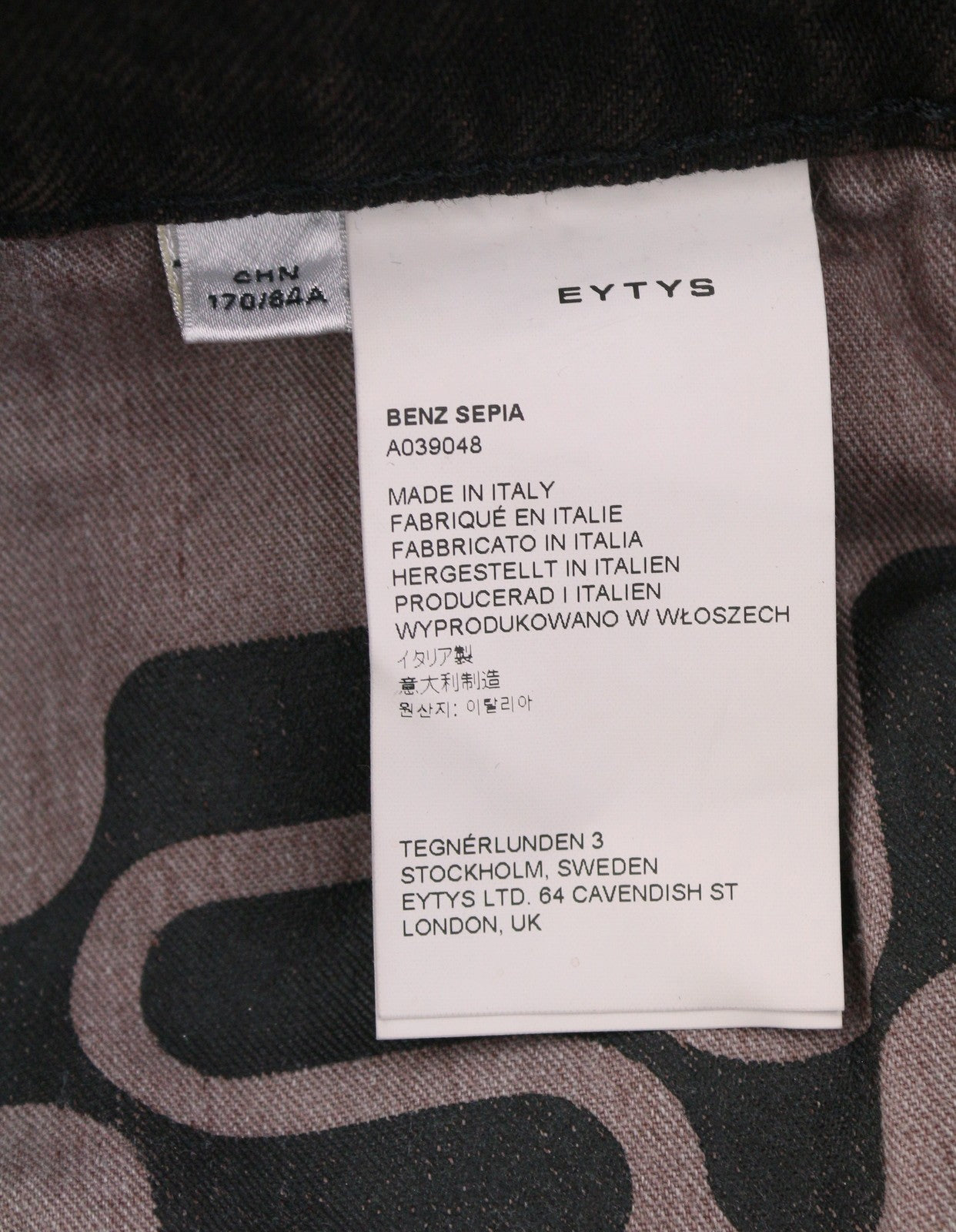 Eytys Benz Sepia Baggy Fit Dámské Džínové hnědé Vybledlé Muži Unisex Rrp370