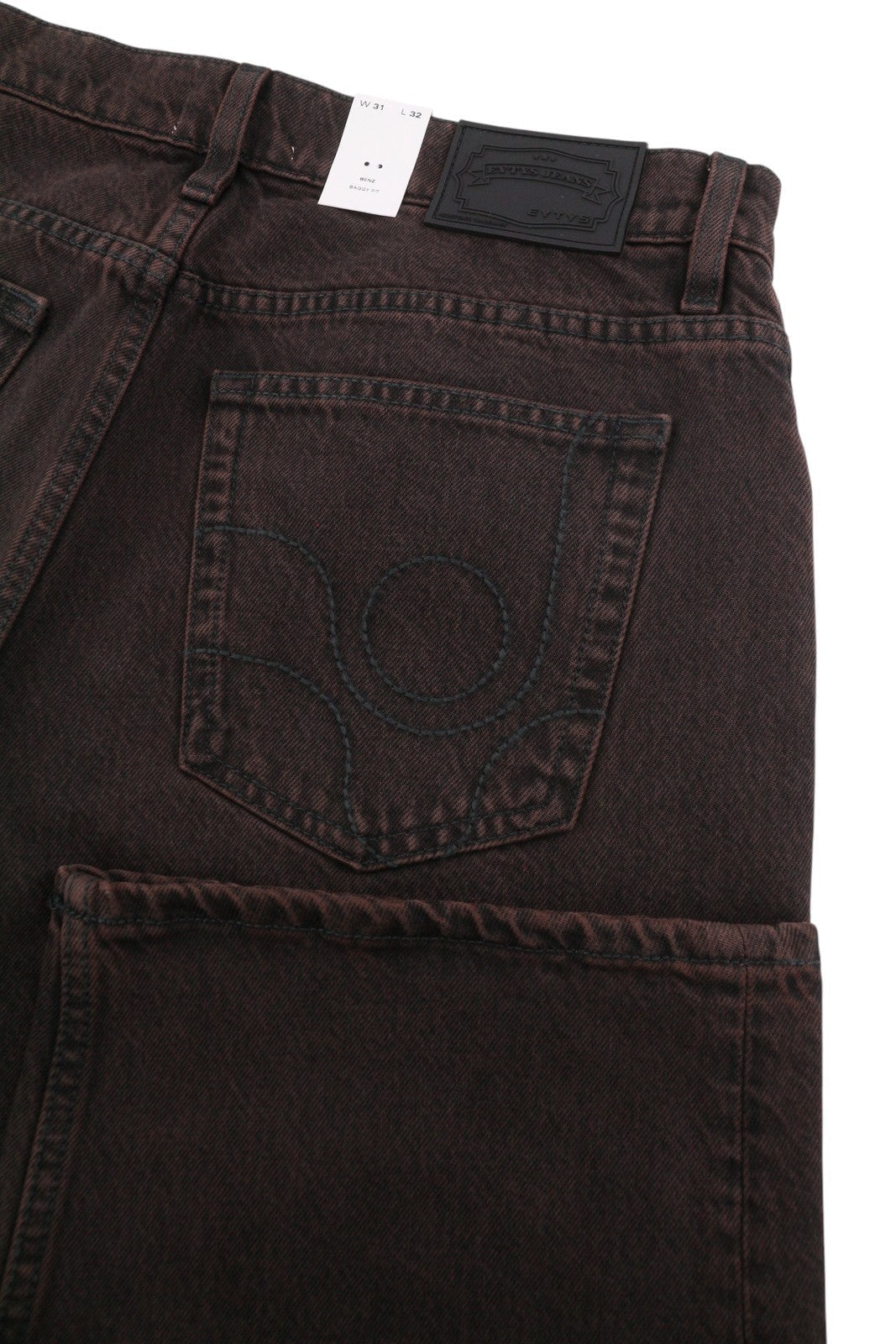 Eytys Benz Sepia Baggy Fit Dámské Džínové hnědé Vybledlé Muži Unisex Rrp370