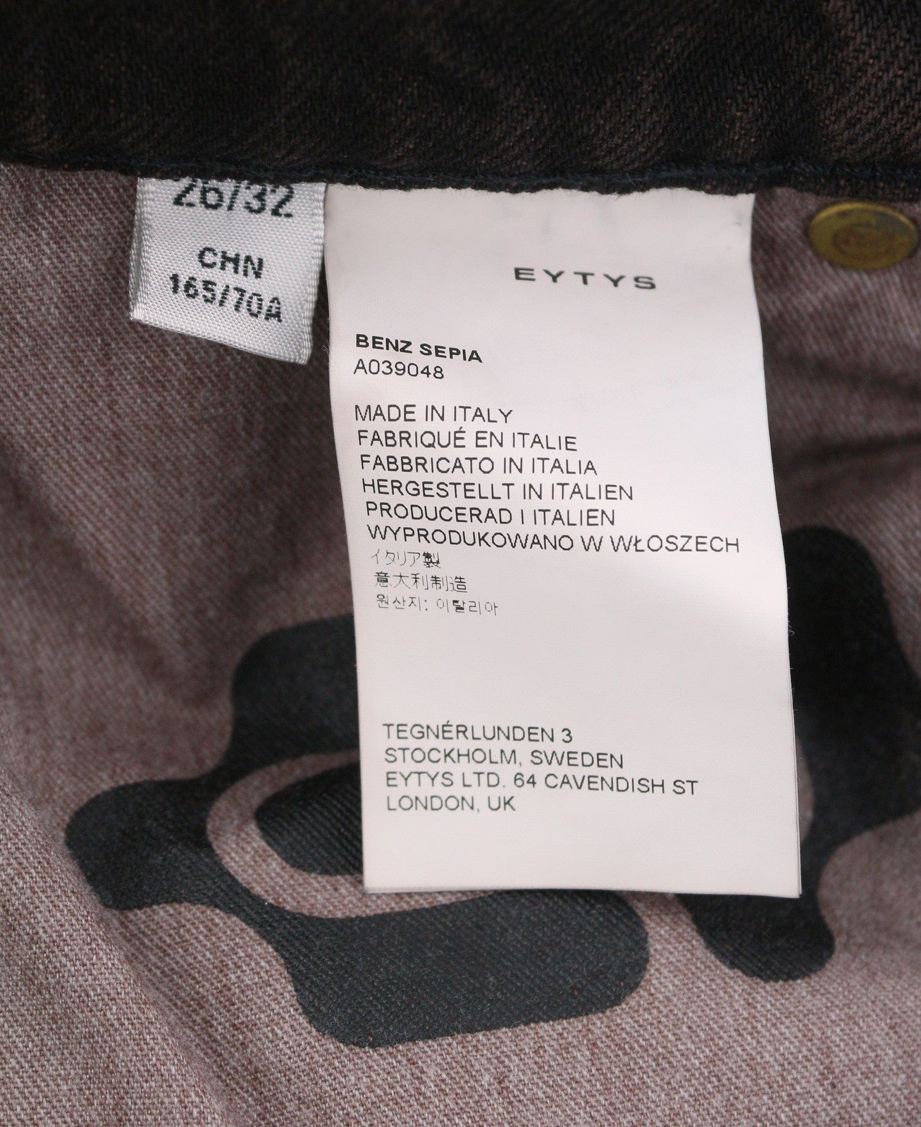 Eytys Benz Sepia Baggy Fit Women Džínové hnědé vybledlé vysoký pas Rrp370