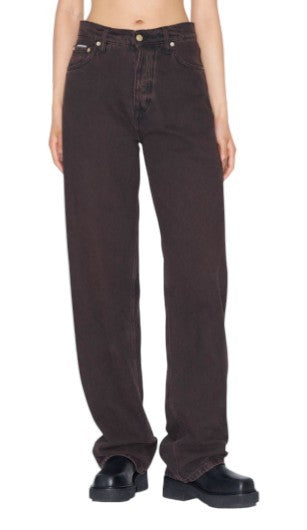 Eytys Benz Sepia Baggy Fit Women Džínové hnědé vybledlé vysoký pas Rrp370