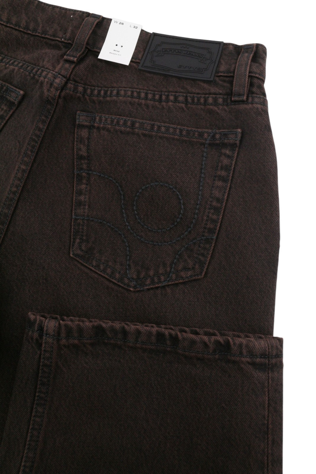 Eytys Benz Sepia Baggy Fit Women Džínové hnědé vybledlé vysoký pas Rrp370