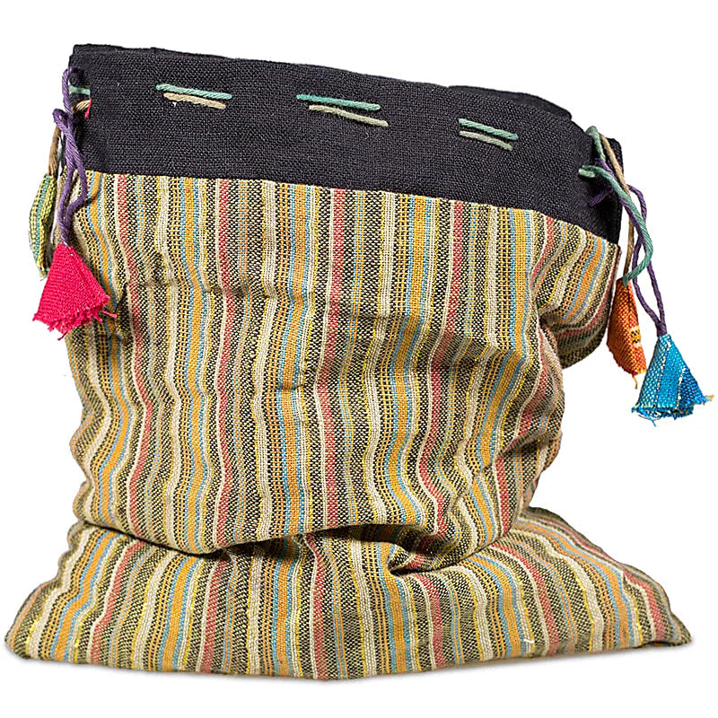 Vintage bomullspåse blandade färger - 18x22 Cm Paket med 10 st