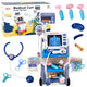 Little Doctor's Set Medical Cart X-ray Ecg Lights Blue 16 Pcs.