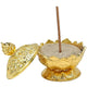 Wierookbrander Lotus Gouden Kleur - set van 2 stuks - 7,8x6,9x6,9 Cm