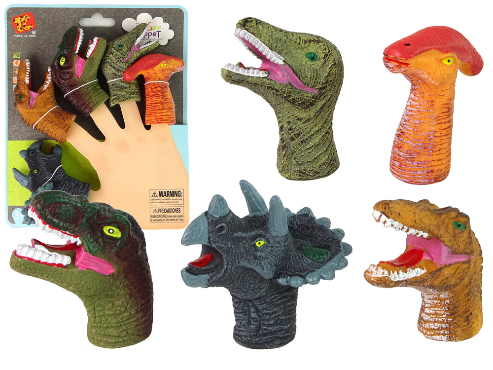 Prstové loutky Dinosauři barevné 5 kusů
