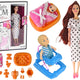 Pregnant Baby Doll Long Hair Accessories