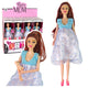 Pregnant Mom Baby Doll Opening Belly Blue Dress 30 Cm