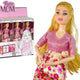 Baby Doll Pregnant Pink Dress Flowers