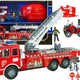 Large Fire Department Set Fire Truck Figures Quad Helmet For Children