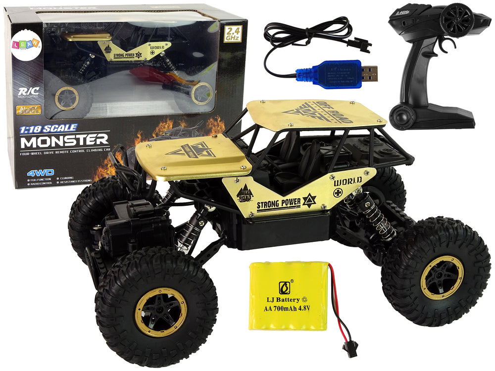 Auto Rc High Wheels 1:18 Plastic Black Gold