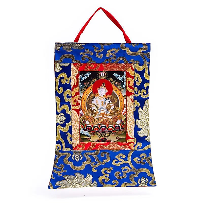Printed Vajrasattva Thangka --package Of 2 Pcs - 29x20cm