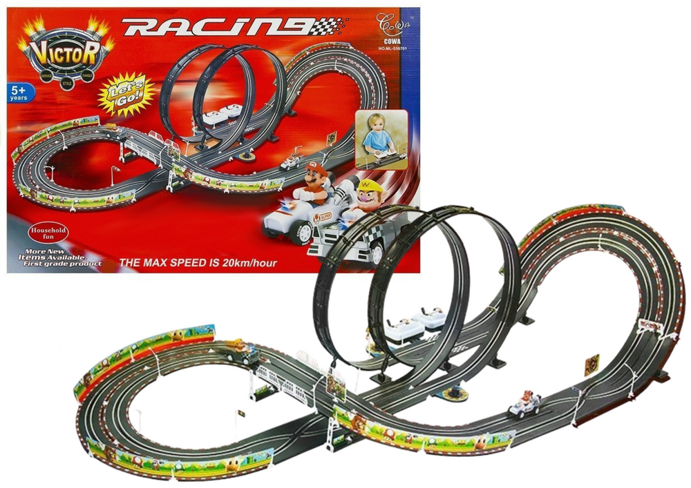 Mario Racing Track With 2 Cars - 452cm